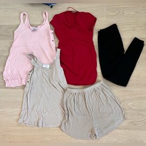 Maternity bundle of tops, pant and short